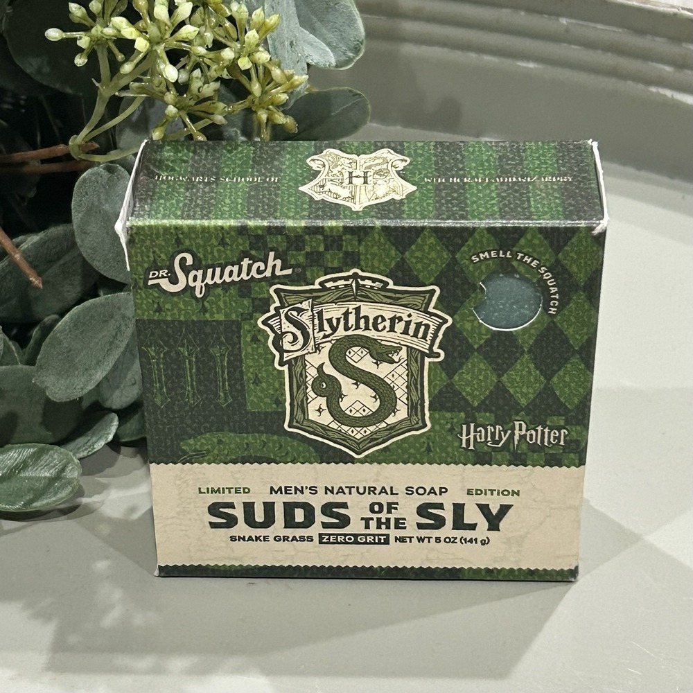 Dr. Squatch Harry Potter Slytherin Men's Natural Soap Snake Grass Scent 5 oz